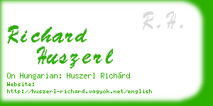 richard huszerl business card